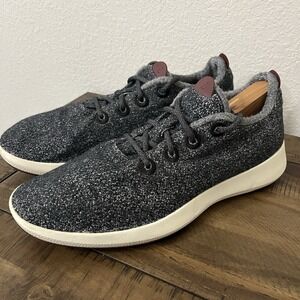 Allbirds Wool Runner Mizzle Dark Gray White Comfort Shoes Sneakers Men's Size 12
